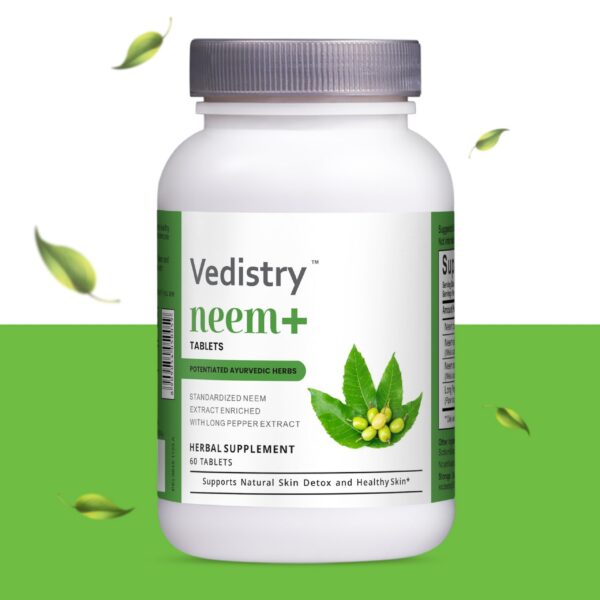 Vedistry neem+ paquete frontal 60 tabletas