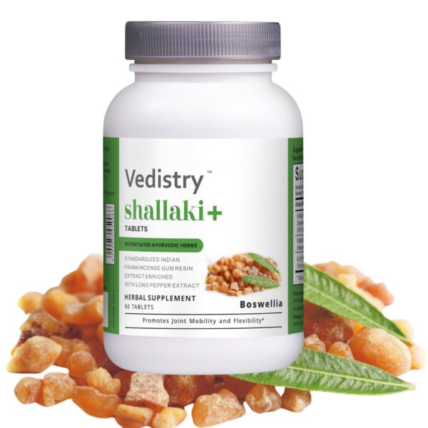 Vedistry Shallaki+ botella de 60 tabletas para salud articular