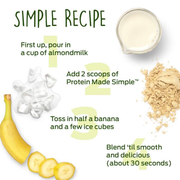 Version 1.0.0 Vega Protein Made Simple caja y envase vainilla
