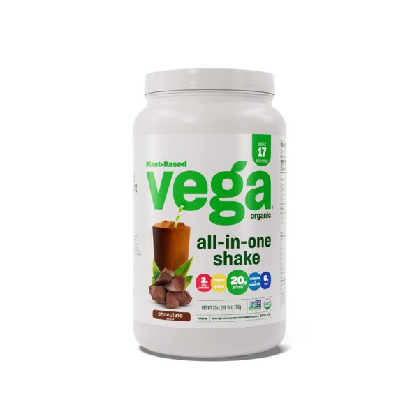 Vega proteína vegana con súper alimentos y vitaminas en envase