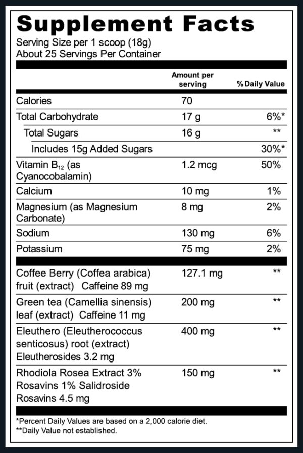 Vega Sport Pre-Workout Energizer envase lado