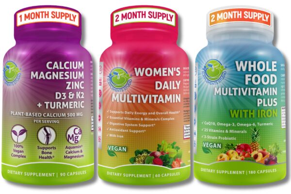 Empaque del Trío Vegano para Huesos y Calcio