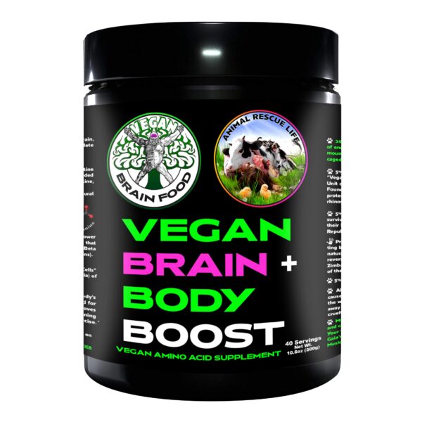 Frasco de Vegan Brain Food polvo 300 g frente
