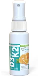 Spray vitamínico vegano vitamina d3 y k2 sabor cítrico