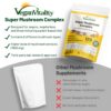 Vegan Vitality suplemento complejo multi hongos para mejorar memoria y foco mental