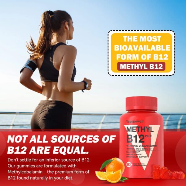 Gomitas naranjas masticables de B12