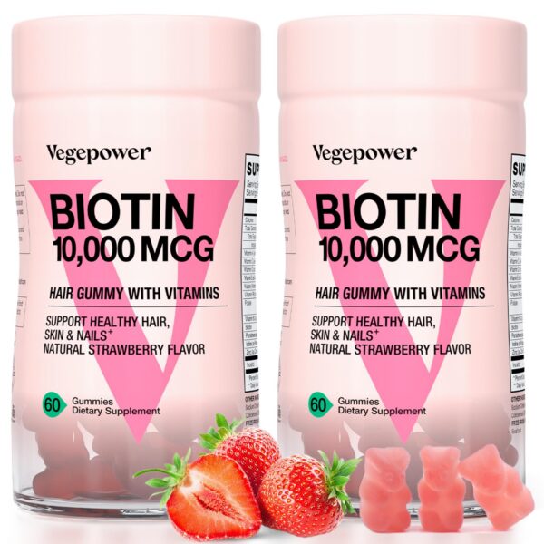 Frente del envase VEGEPOWER Biotina 10000 mcg