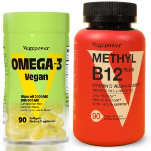 VegePOWER gomitas omega-3 de algas en frasco