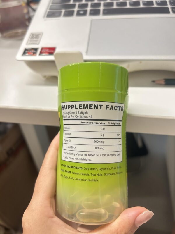 Version 1.0.0 Etiqueta VEGEPOWER Omega-3 DHA detalle