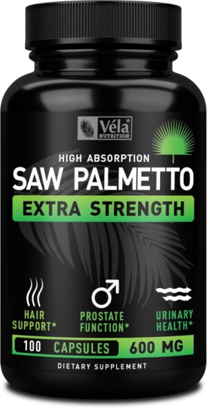 Véla suplemento extra fuerte Saw Palmetto 600 mg 100 cápsulas