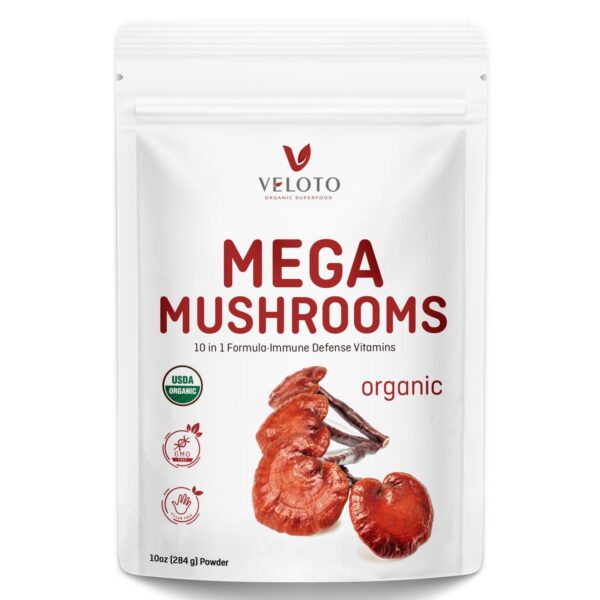 VELOTO polvo orgánico mezcla mega hongos 10 en 1