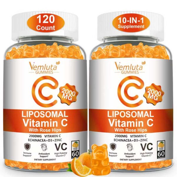 Vemluta liposomal vitamina C gomitas frente