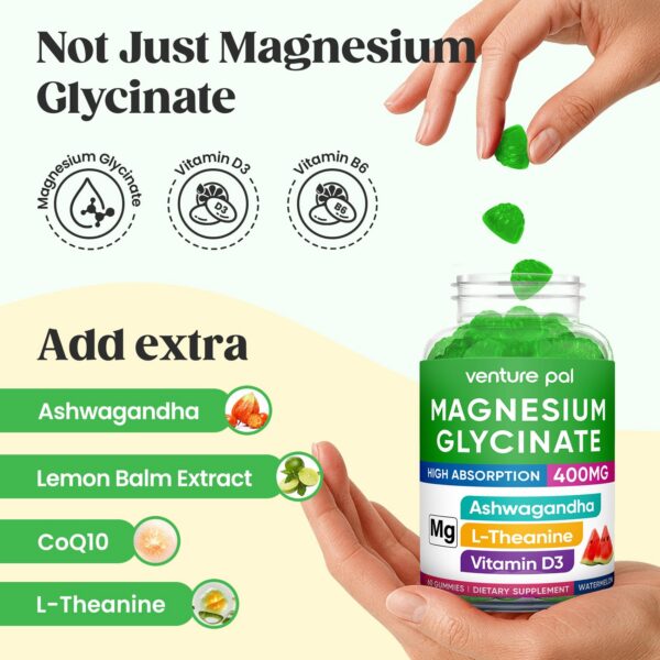 Gomitas magnesio glicinato en envase