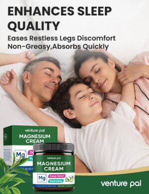 Venture Pal magnesium lotion frasco con etiqueta frontal