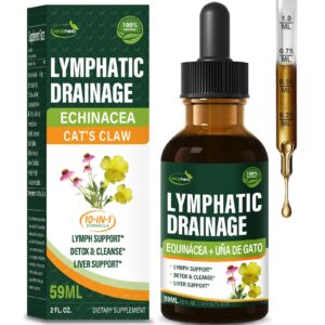 Verdeherb gotas de drenaje linfático frasco vidrio 2oz