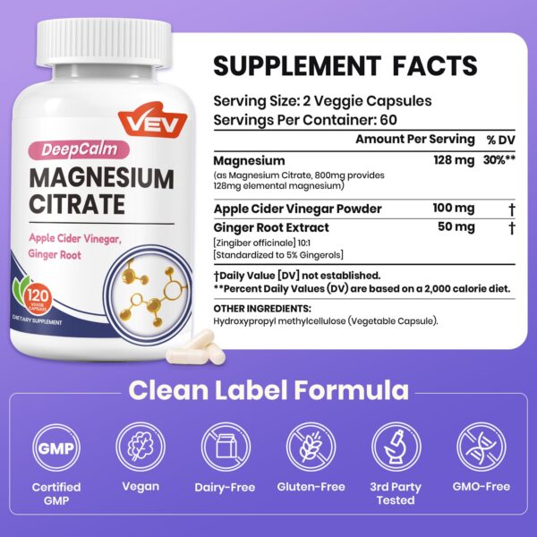 Etiqueta trasera de DeepCalm