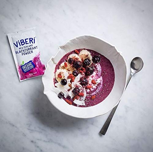 Sobres individuales de polvo de grosella negra