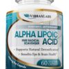 Frente de la caja Alpha Lipoic Acid 600mg vibraxlabs