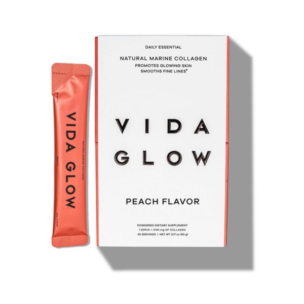 Version 1.0.0 Frente del envase Vida Glow Polvo de Colágeno Marino
