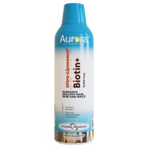 Frasco frontal de Biotina liposomal con colágeno