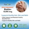 Etiqueta frontal del suplemento Biotina liposomal