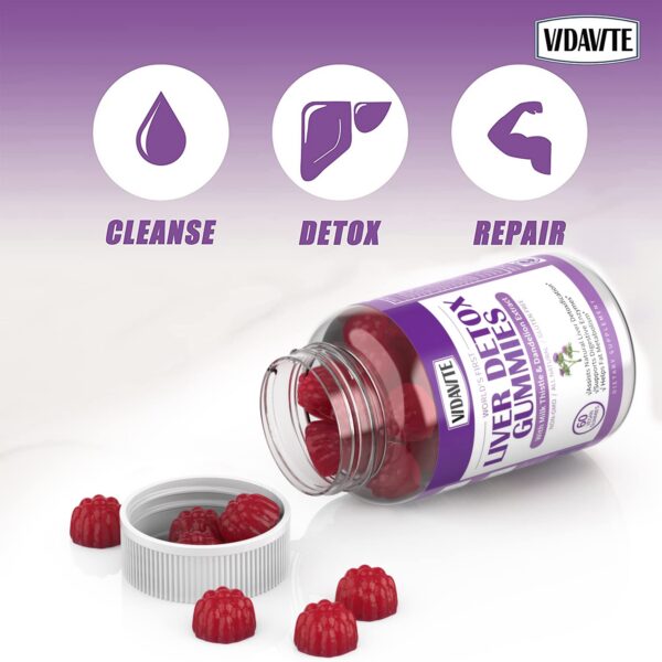 Suplemento VIDAVITE para limpieza y reparación hepática en gomitas