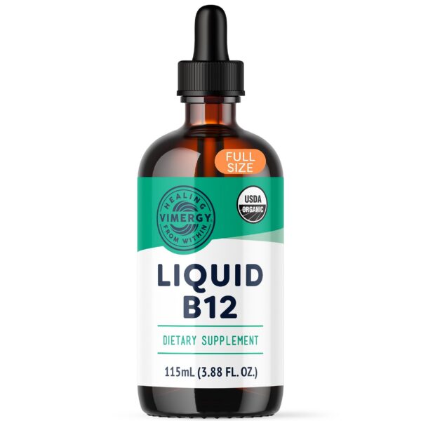 Vimergy B12 líquido orgánico 115 dosis para energía y cerebro