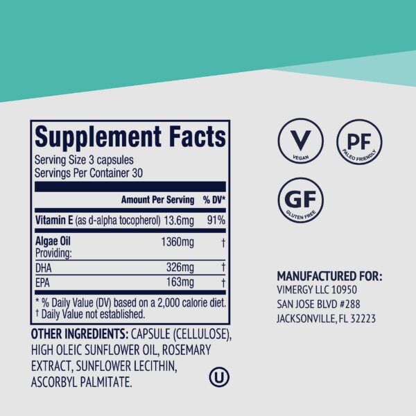 Caja de Vimergy EPA/DHA Omega-3 algal