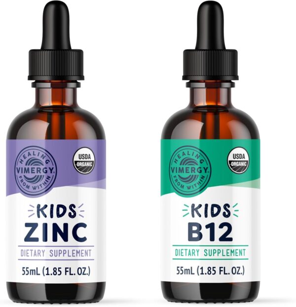 Frasco Vimergy Kids Zinc y B12 – etiqueta frontal