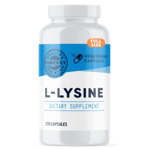 Version 1.0.0 Frasco Vimergy L-Lysine cápsulas frente