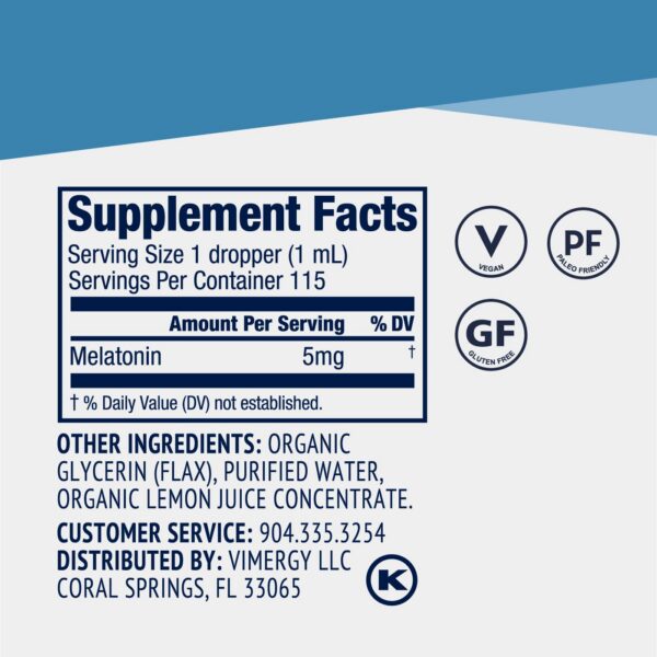 Vimergy melatonina natural sin gluten ni GMO