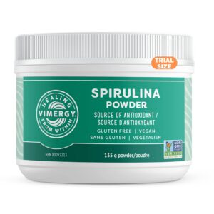 Version 1.0.0 Polvo de espirulina Vimergy en envase 125g superalimento verde