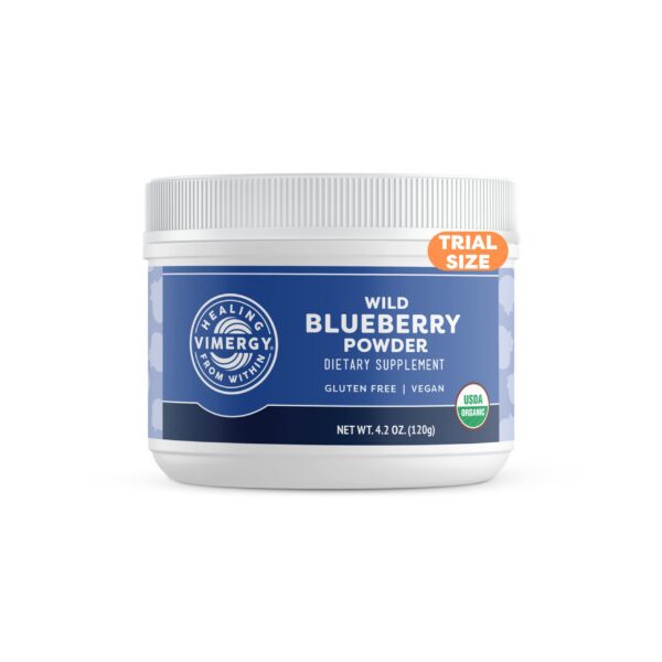 Frontal de la caja Vimergy Wild Blueberry Powder