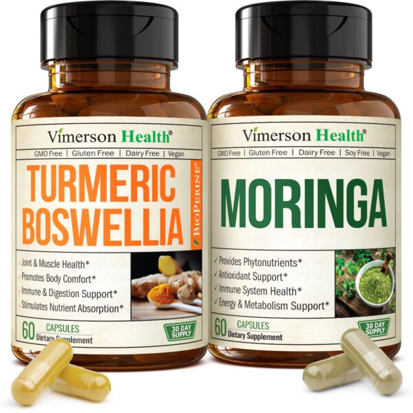 Version 1.0.0 Frontal de la caja Vimerson Health Boswellia Turmeric Moringa