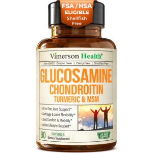 Vimerson Health glucosamina condroitina MSM etiqueta frontal