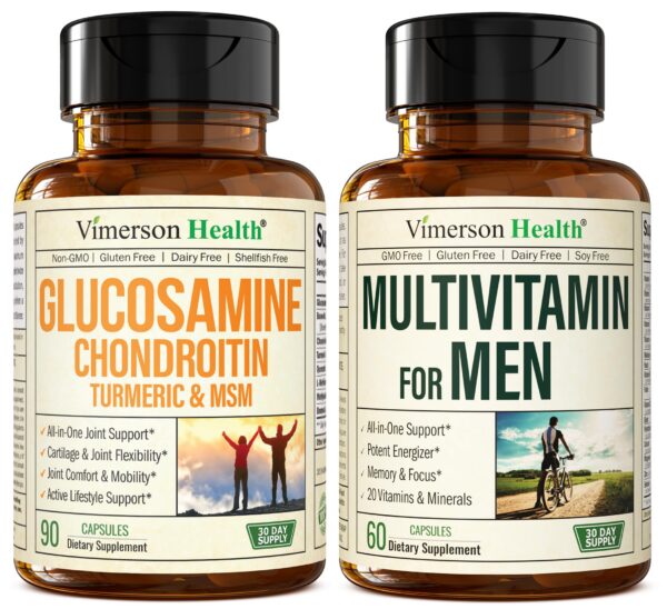 Version 1.0.0 Frasco frontal Vimerson Health glucosamina y multivitaminas