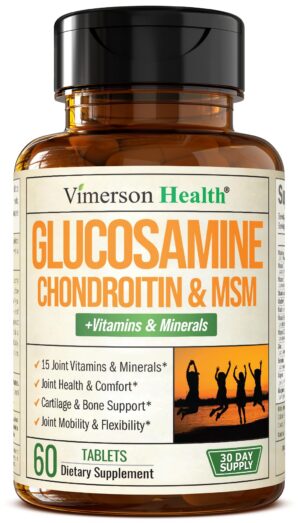 Frente de envase Vimerson Health glucosamina tabletas