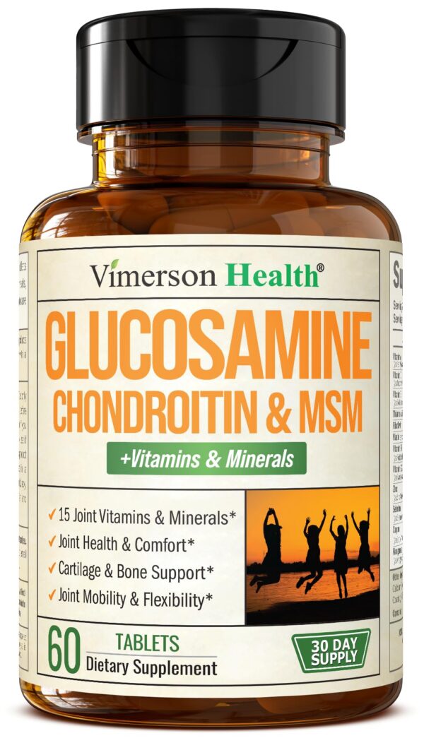 Frente de envase Vimerson Health glucosamina tabletas