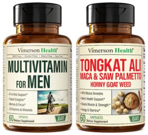 Frente del frasco Vimerson Health para hombres