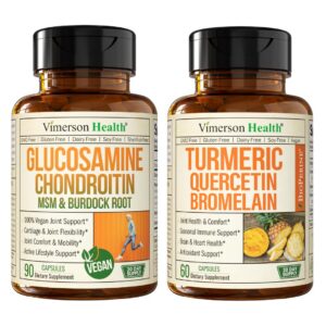Vimerson Health vegan glucosamina-condroitina-frasco frontal