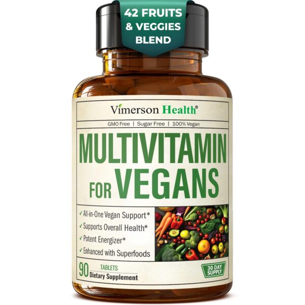 Vimerson Health vegan multivitamin etiqueta frontal