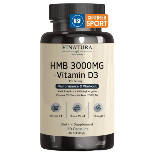 Frente de VINATURA HMB 3000 mg y D3