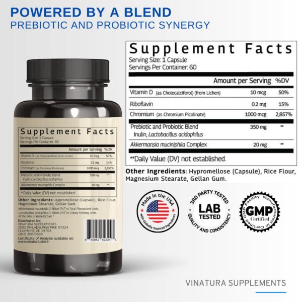 VINATURA suplemento Akkermansia muciniphila para microbiota