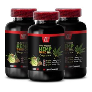 Version 1.0.0 VIP VITAMINS Hemp Seed Oil Capsules – etiqueta frontal