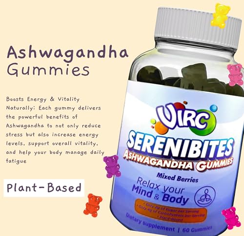 VIRC Gomitas Ashwagandha detalle gomitas bajas en azúcar