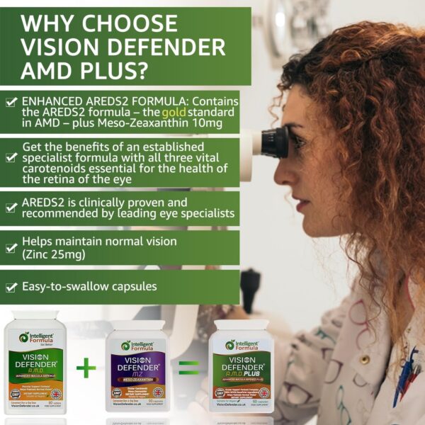 Etiqueta de la botella Vision Defender Plus