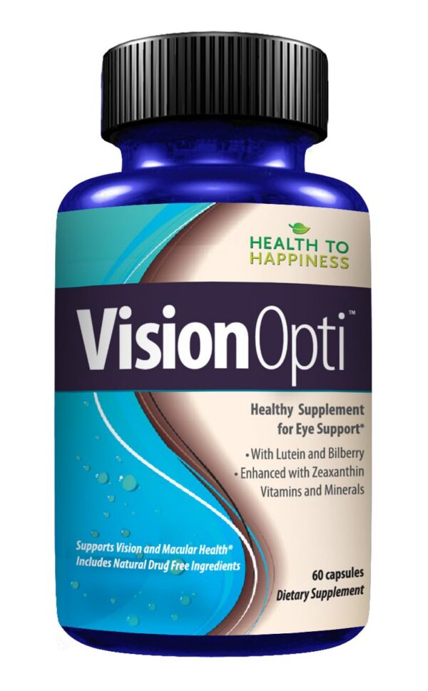 Vision Opti frasco y etiqueta