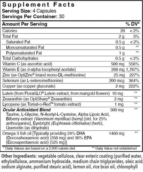 Etiqueta del producto VisiOmega AREDS 2