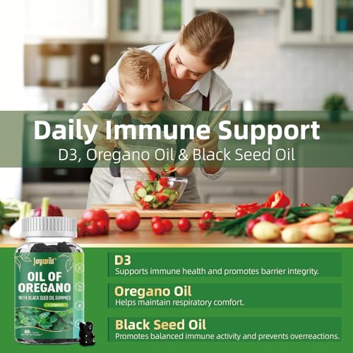 Vista cercana de gomitas de aceite de orégano