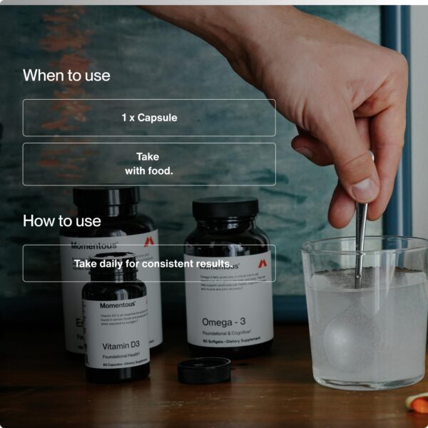 Version 1.0.0 Vista de empaque de cápsulas Momentous